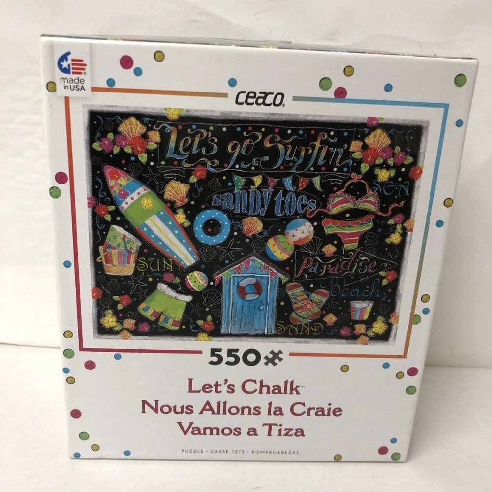 Ceaco Jigsaw Puzzle Lets Chalk 550 Pieces 24"‎ X 18